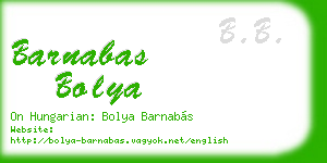 barnabas bolya business card
